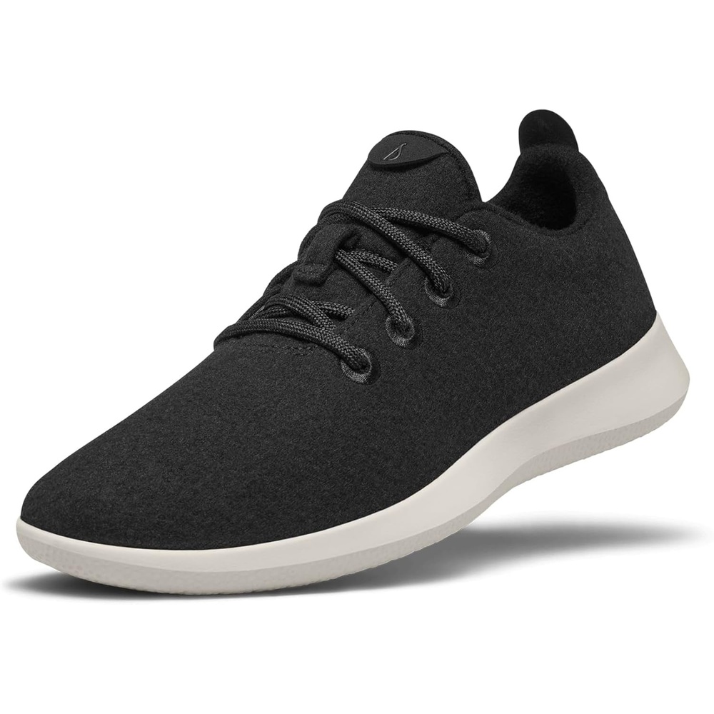 image:imageAllbirds Womens Wool Runner Everyday Sneakers Machine Washable Shoe Made with Natural MaterialsTrue Black Cream Sole