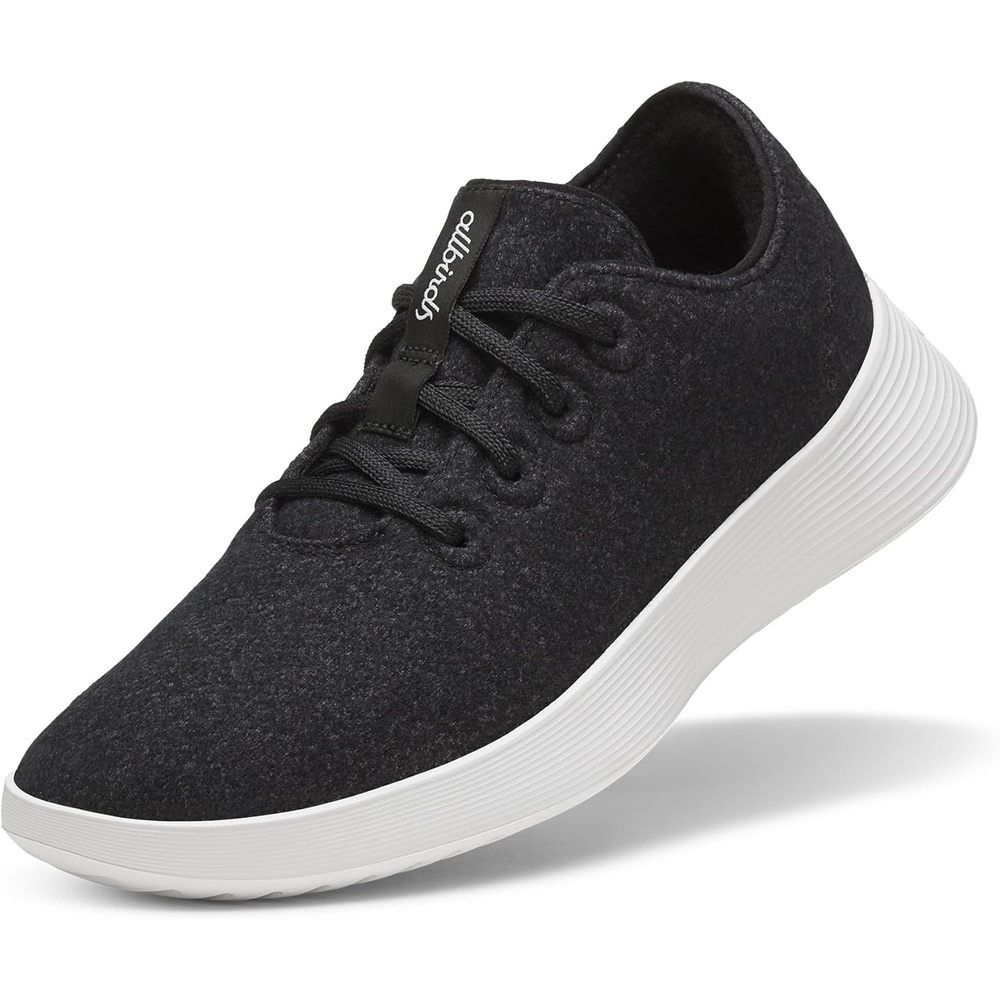 image:imageAllbirds Womens Wool Runner Go Breathable Merino Wool SneakersNatural Black Blizzard Sole