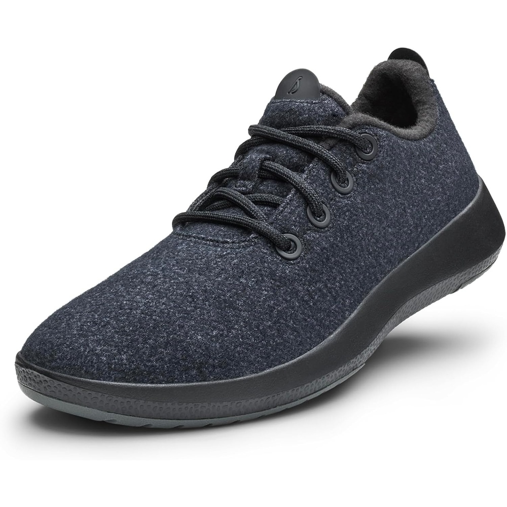 image:imageAllbirds Womens Wool Runner Mizzle WaterRepellent Breathable Casual Walking Sneakers Made with EcoFriendly Merino WoolNatural Black Natural Black Sole