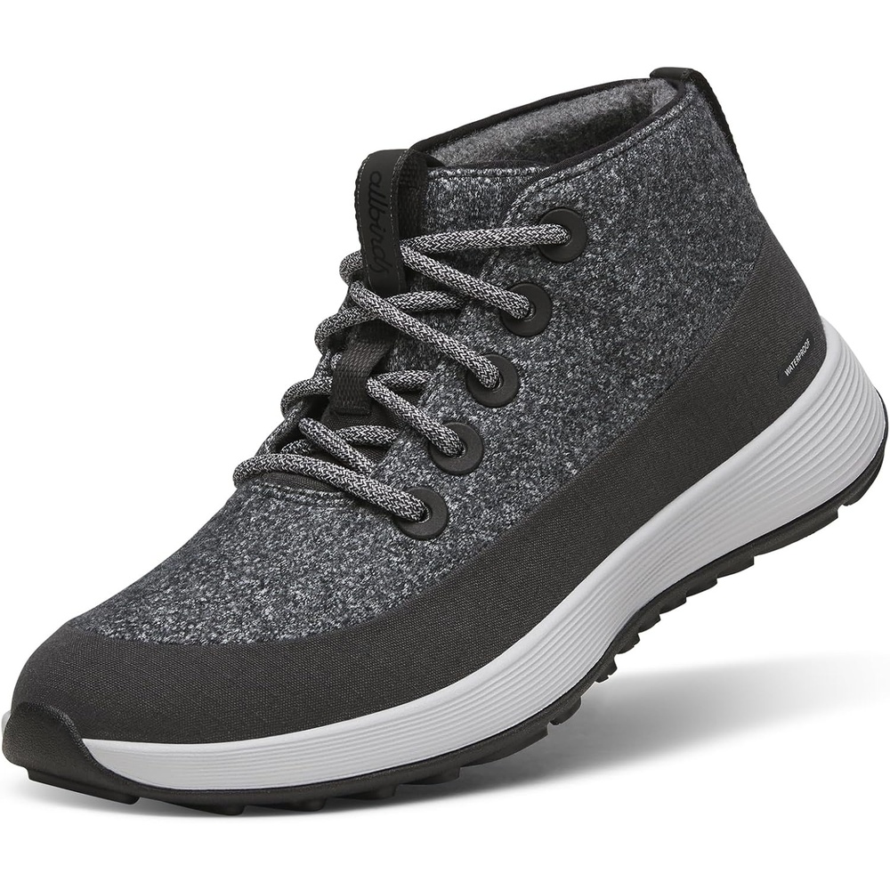 image:imageAllbirds Womens Wool Runner NZ Mid Waterproof Comfortable MidCut Sneaker with TractionDark Grey Light Grey Sole