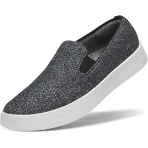 Allbirds Men’s Wool Cruiser Slip-On, Comfortable Everyday Sneaker, Easy On/Off Walking Shoes(Dark Grey (Light Grey Sole))