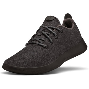 Allbirds Men’s Wool Runner, Everyday Sneakers, Machine Washable Shoe Made with Natural Materials(Natural Black (Black Sole))