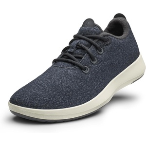 Allbirds Men’s Wool Runner Mizzle, Water-Repellent Breathable Casual Walking Sneakers Made with Eco-Friendly Merino Wool(Natural Black (Natural White Sole))