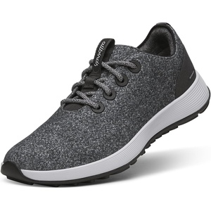 Allbirds Men’s Wool Runner NZ Waterproof, Comfortable Everyday Weatherproof Sneakers(Dark Grey (Light Grey Sole))