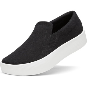 Allbirds Women’s Lounger Lift, Slip-On Platform Sneaker, Everyday Casual Shoes(Natural Black (Blizzard Sole))