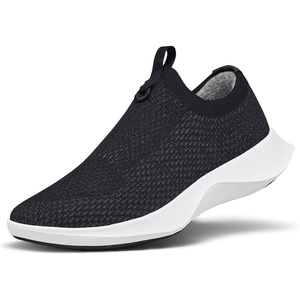 Allbirds Women’s Tree Dasher Relay, Laceless Everyday Active Sneakers(Natural Black (Blizzard Sole))