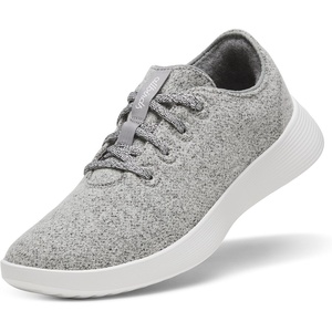 Allbirds Women’s Wool Runner Go, Breathable Merino Wool Sneakers(Medium Grey (Blizzard Sole))