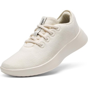 Allbirds Women’s Wool Runner Go, Breathable Merino Wool Sneakers(Natural White (Natural White Sole))