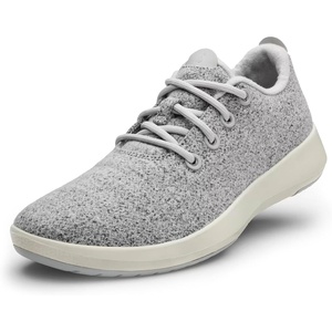Allbirds Women’s Wool Runner Mizzle Water-Repellent Breathable Casual Walking Sneakers Made with Eco-Friendly Merino Wool(Light Grey (Natural White Sole))