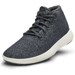 Allbirds Women’s Wool Runner-up Mizzle, Water-Repellent High-Top Wool Sneakers(Dark Grey (Natural White Sole))