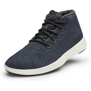 Allbirds Women’s Wool Runner-up Mizzle, Water-Repellent High-Top Wool Sneakers(Natural Black (Natural White Sole))