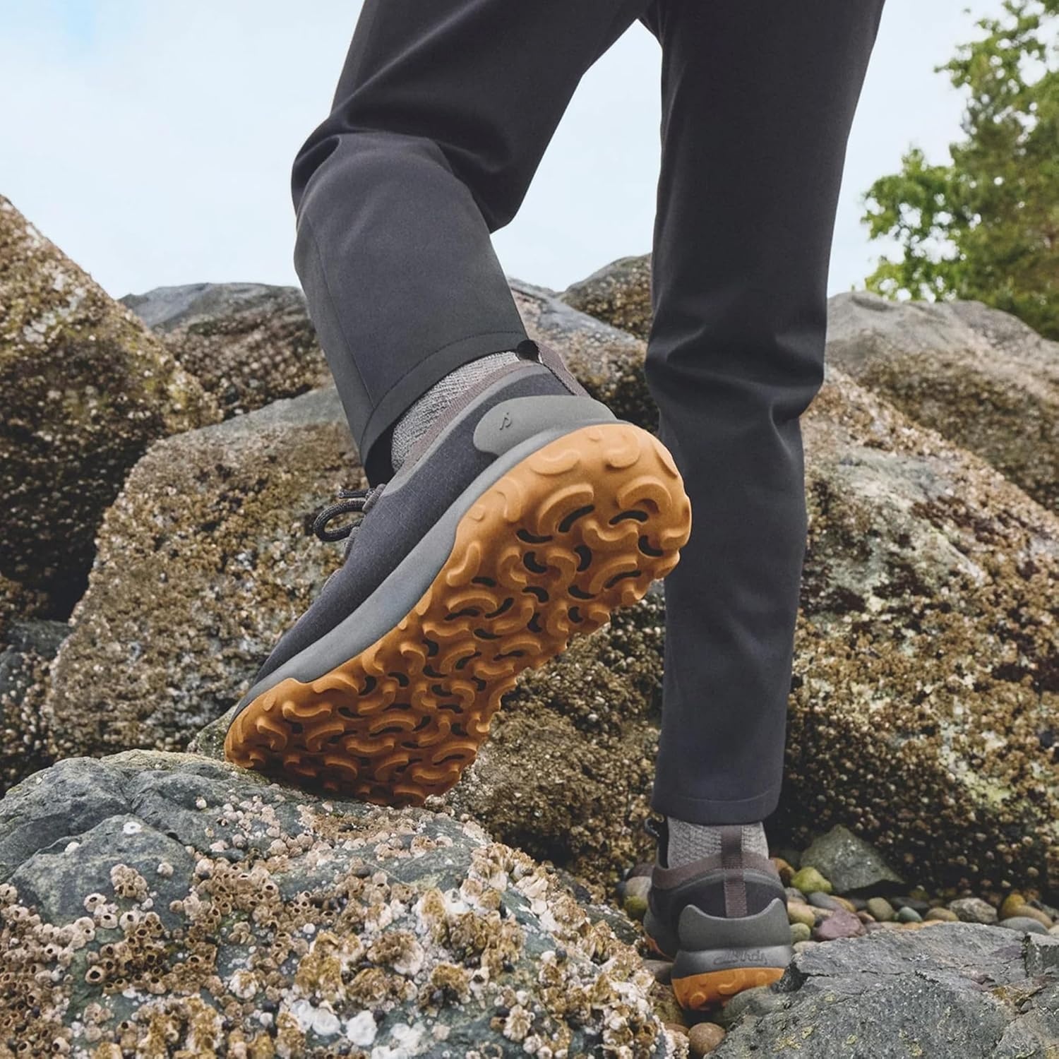 image:imageAllbirds Mens Trail Runner Breathable All Traction Hiking ShoesHazy Cocoa Dark Cocoa Stony Cream Sole
