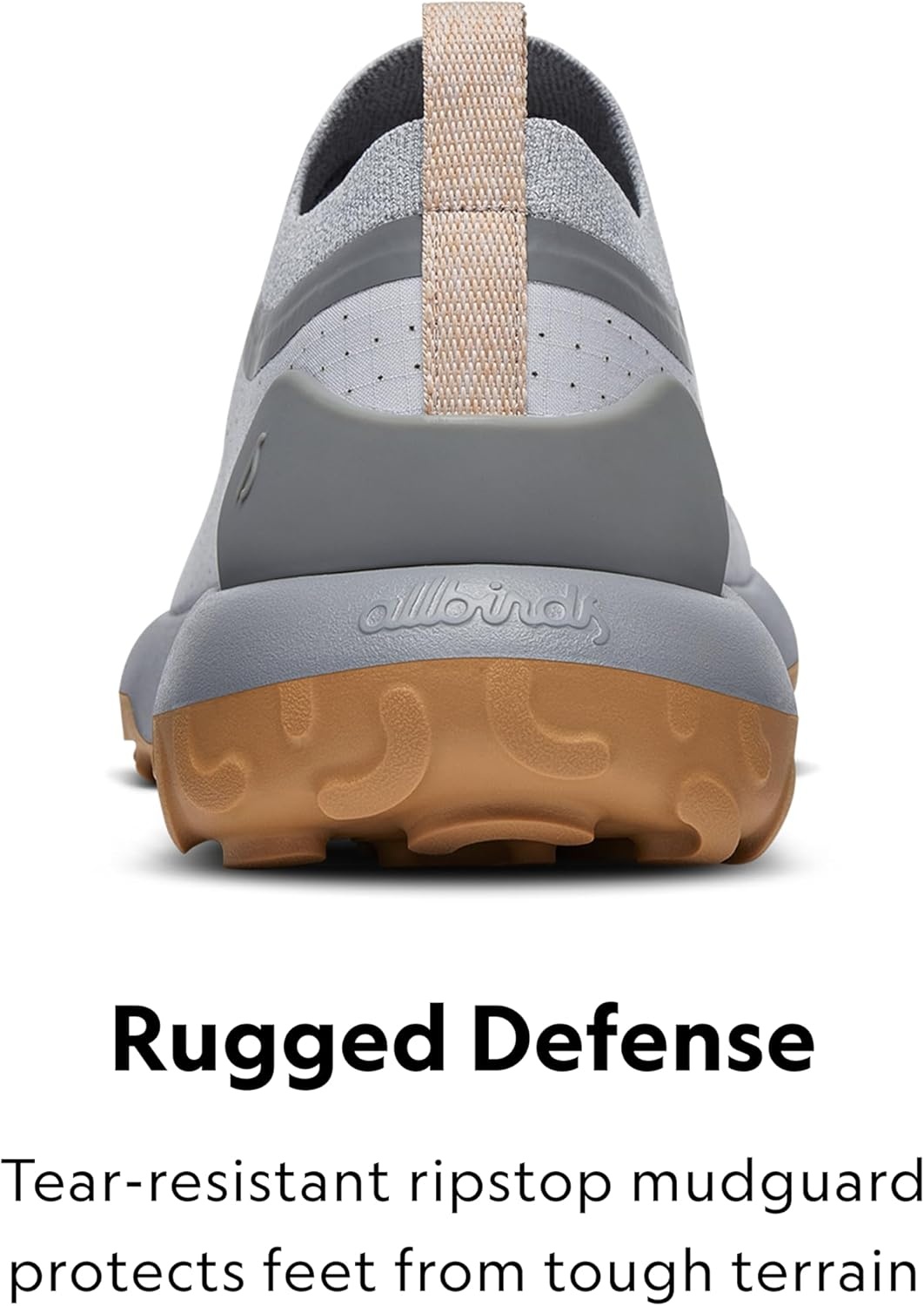image:imageAllbirds Mens Trail Runner Breathable All Traction Hiking ShoesMedium Grey Rugged Khaki Sole