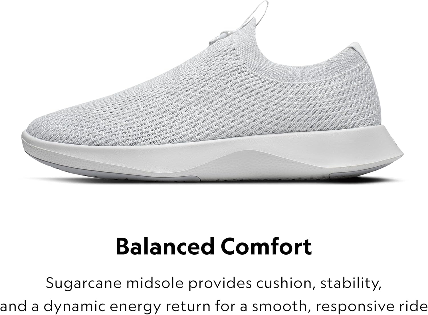 image:imageAllbirds Mens Tree Dasher Relay Laceless Everyday Active SneakersBlizzard Blizzard Sole