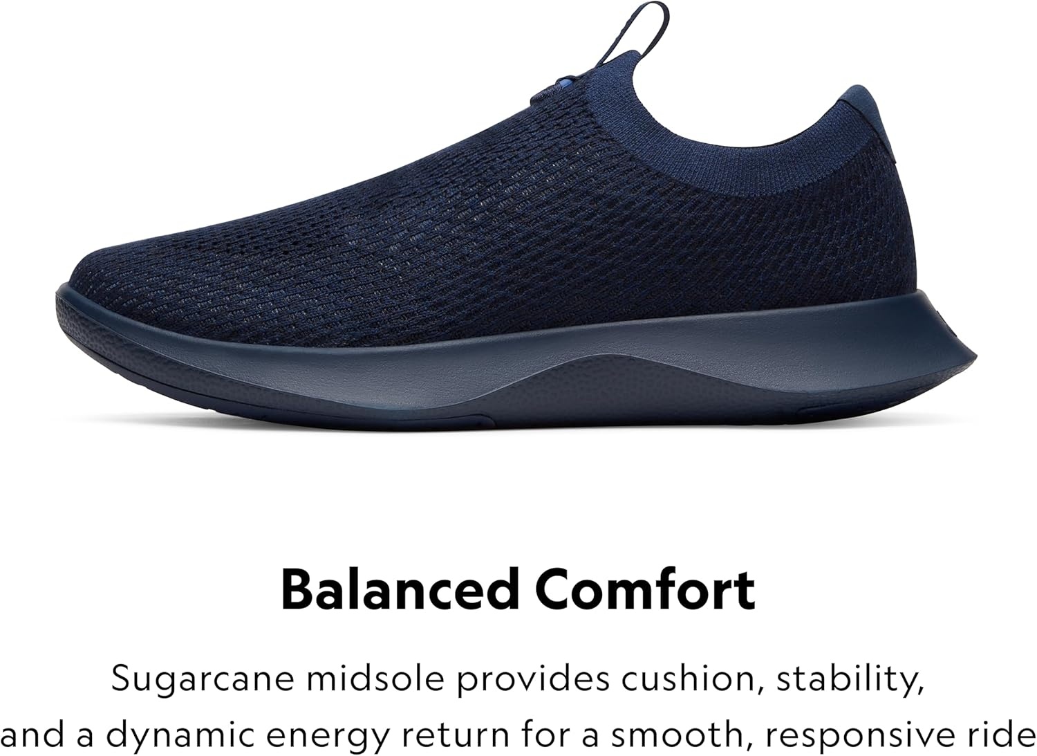 image:imageAllbirds Mens Tree Dasher Relay Laceless Everyday Active SneakersDeep Navy Deep Navy Sole