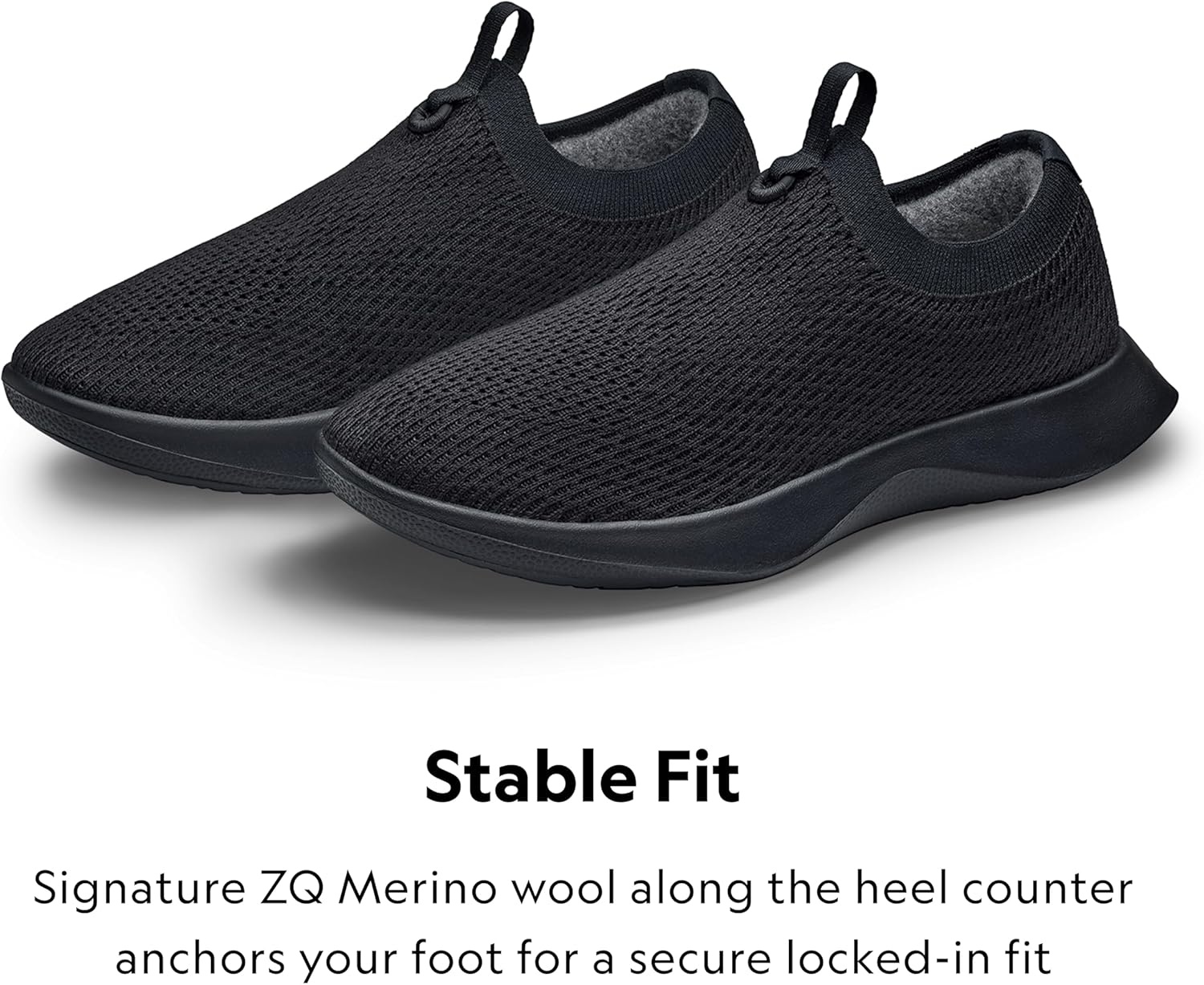image:imageAllbirds Mens Tree Dasher Relay Laceless Everyday Active SneakersNatural Black Natural Black Sole