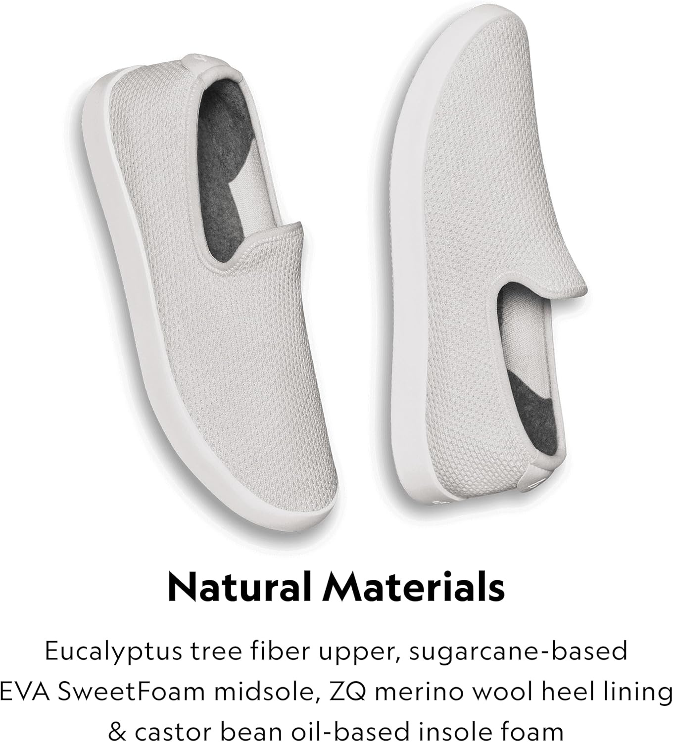 image:imageAllbirds Mens Tree Lounger Everyday SlipOn Sneakers Machine Washable Shoe Made with Natural MaterialsKaikoura White White Sole