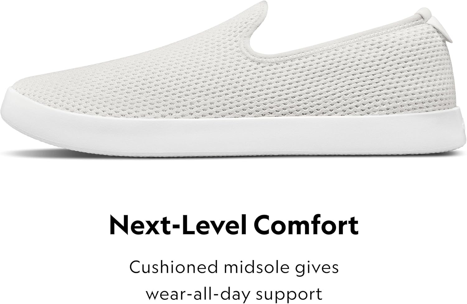 image:imageAllbirds Mens Tree Lounger Everyday SlipOn Sneakers Machine Washable Shoe Made with Natural MaterialsKaikoura White White Sole