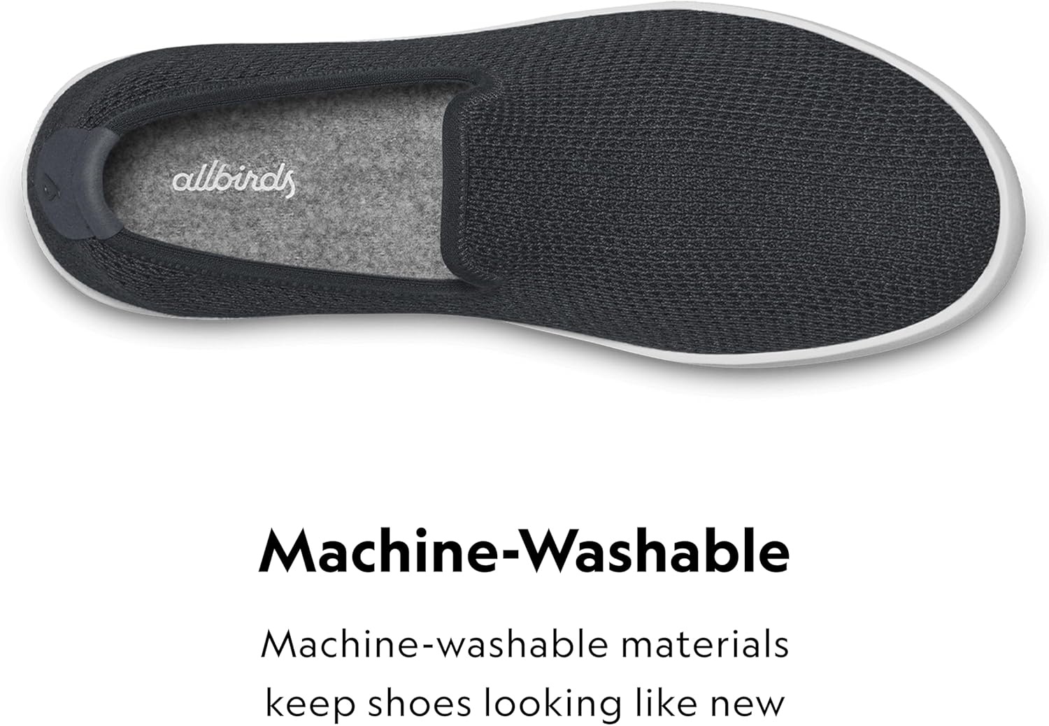 image:imageAllbirds Mens Tree Lounger Everyday SlipOn Sneakers Machine Washable Shoe Made with Natural MaterialsNavy Night White Sole