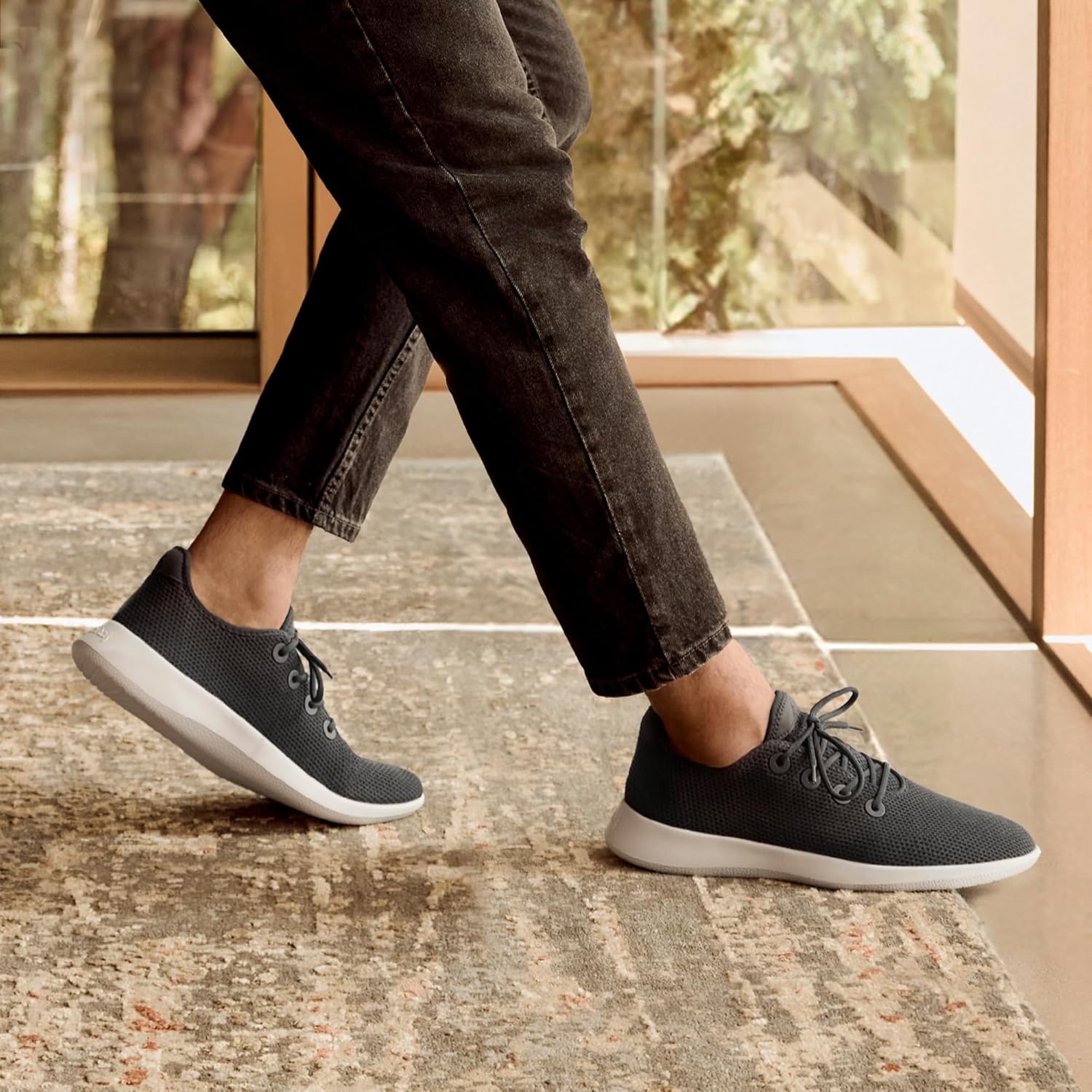 image:imageAllbirds Mens Tree Runner Everyday Sneakers Machine Washable Shoe Made with Natural MaterialsKaikoura White White Sole