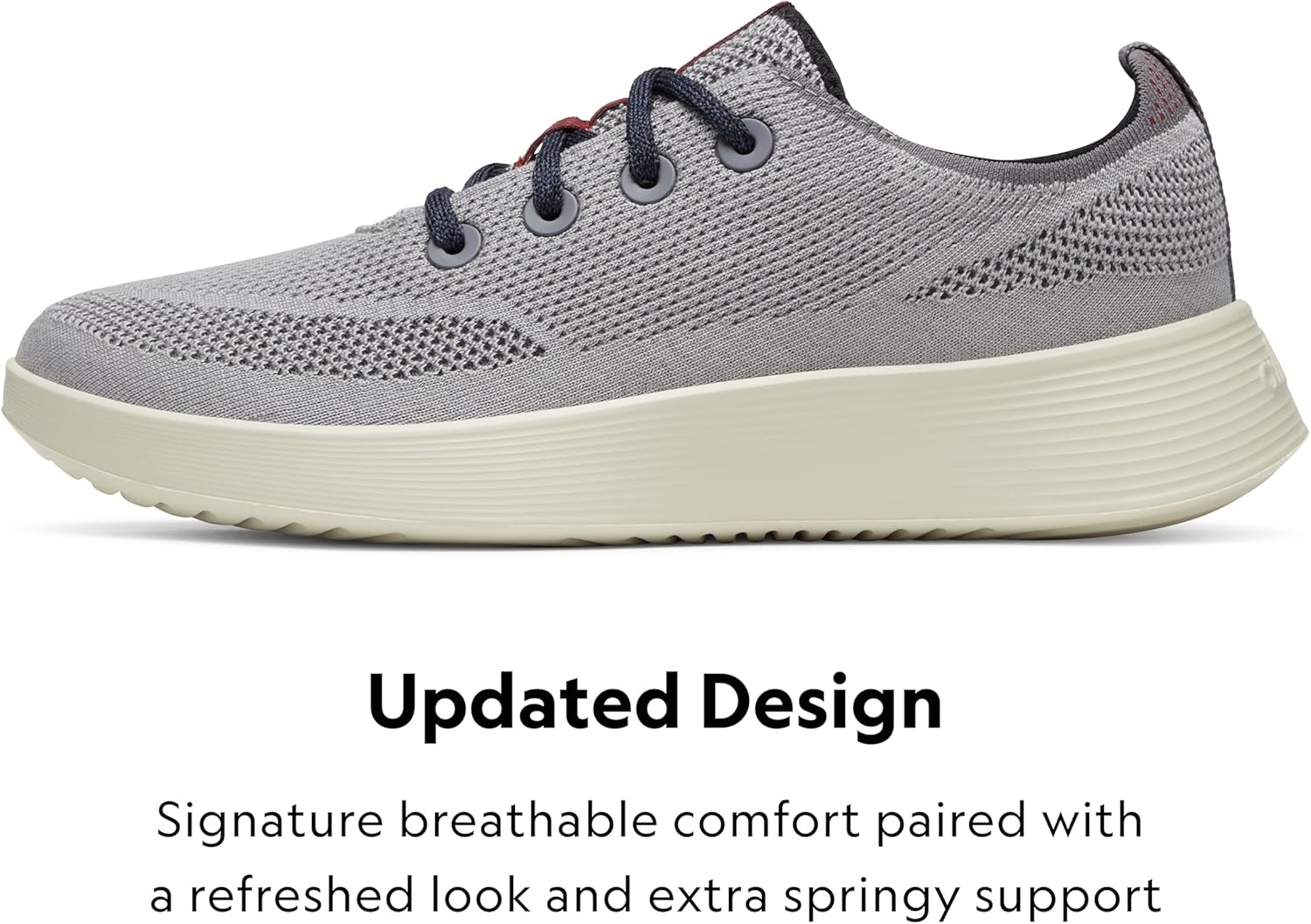 image:imageAllbirds Mens Tree Runner Go Everyday SneakersCloudy Grey Multi Arid Beige Sole