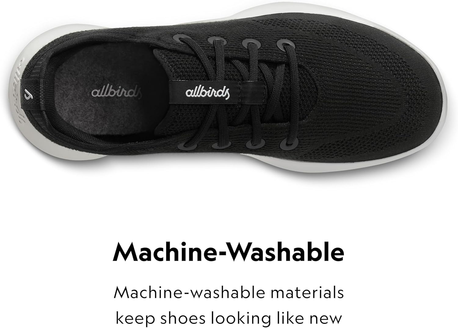 image:imageAllbirds Mens Tree Runner Go Everyday SneakersNatural Black Blizzard Sole