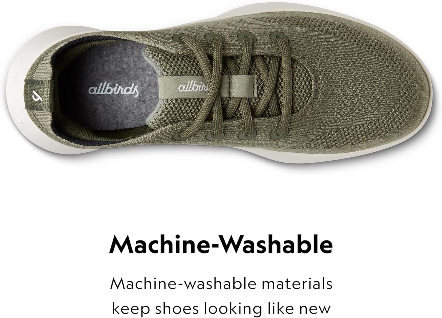 image:imageAllbirds Mens Tree Runner Go Everyday SneakersRugged Green Natural White Sole