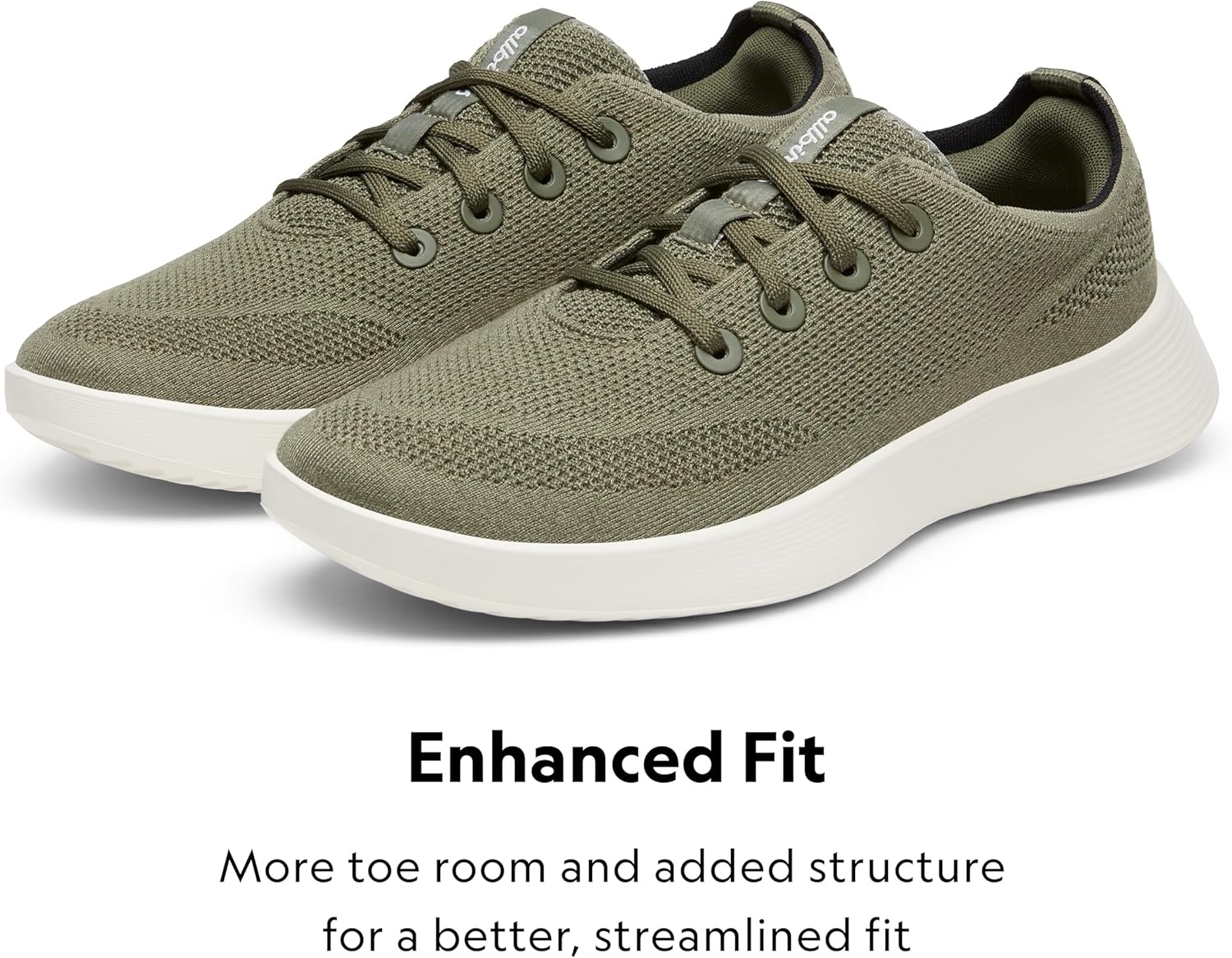 image:imageAllbirds Mens Tree Runner Go Everyday SneakersRugged Green Natural White Sole