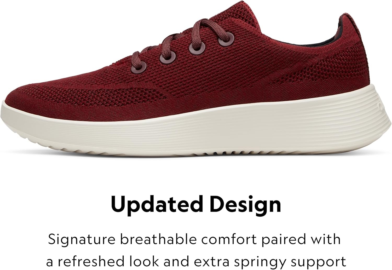 image:imageAllbirds Mens Tree Runner Go Everyday SneakersThunder Red Natural White Sole