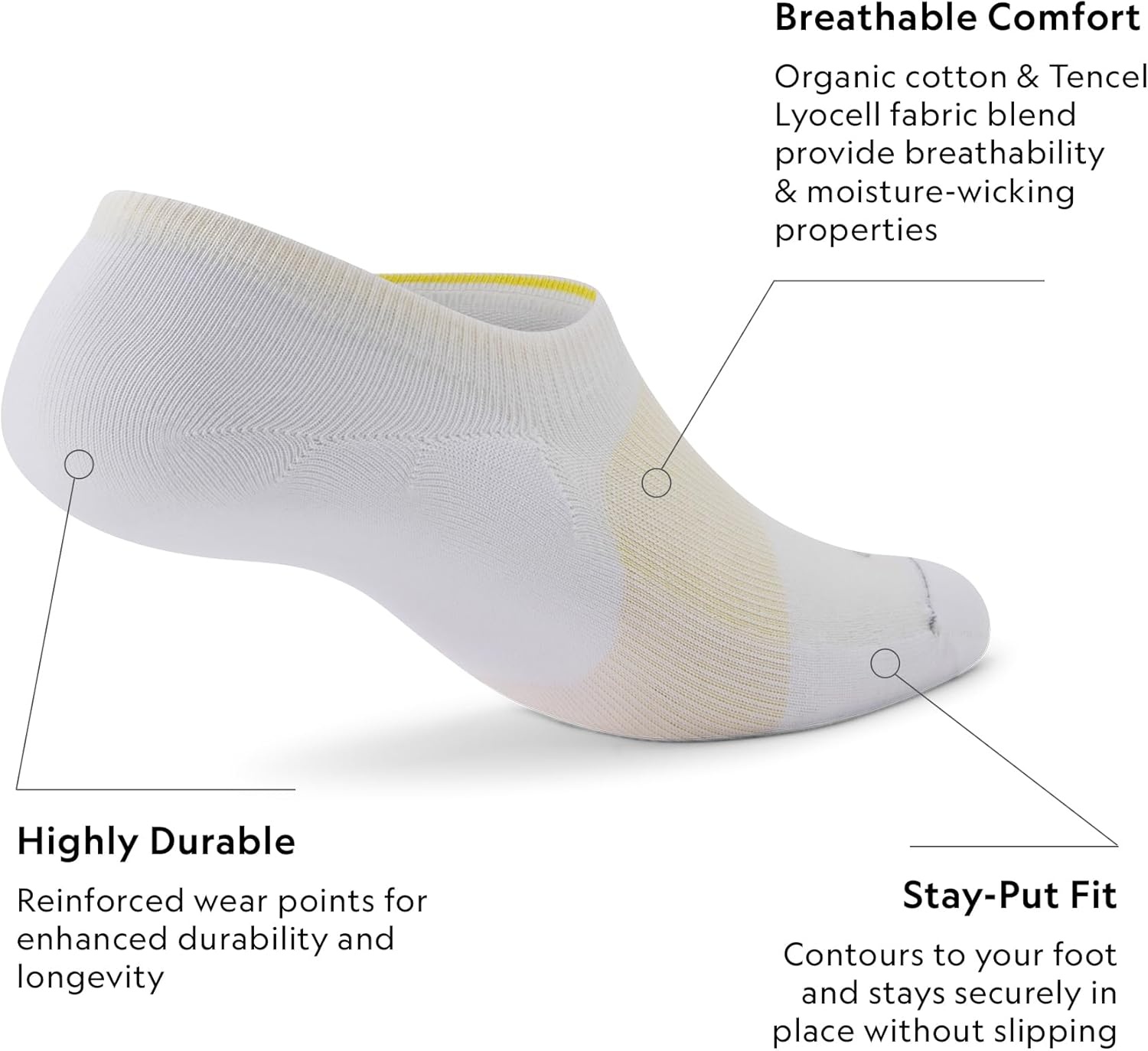 image:imageAllbirds Unisex Anytime No Show Sock Lightweight Organic Cotton Ped Socks for Men amp WomenBlizzard