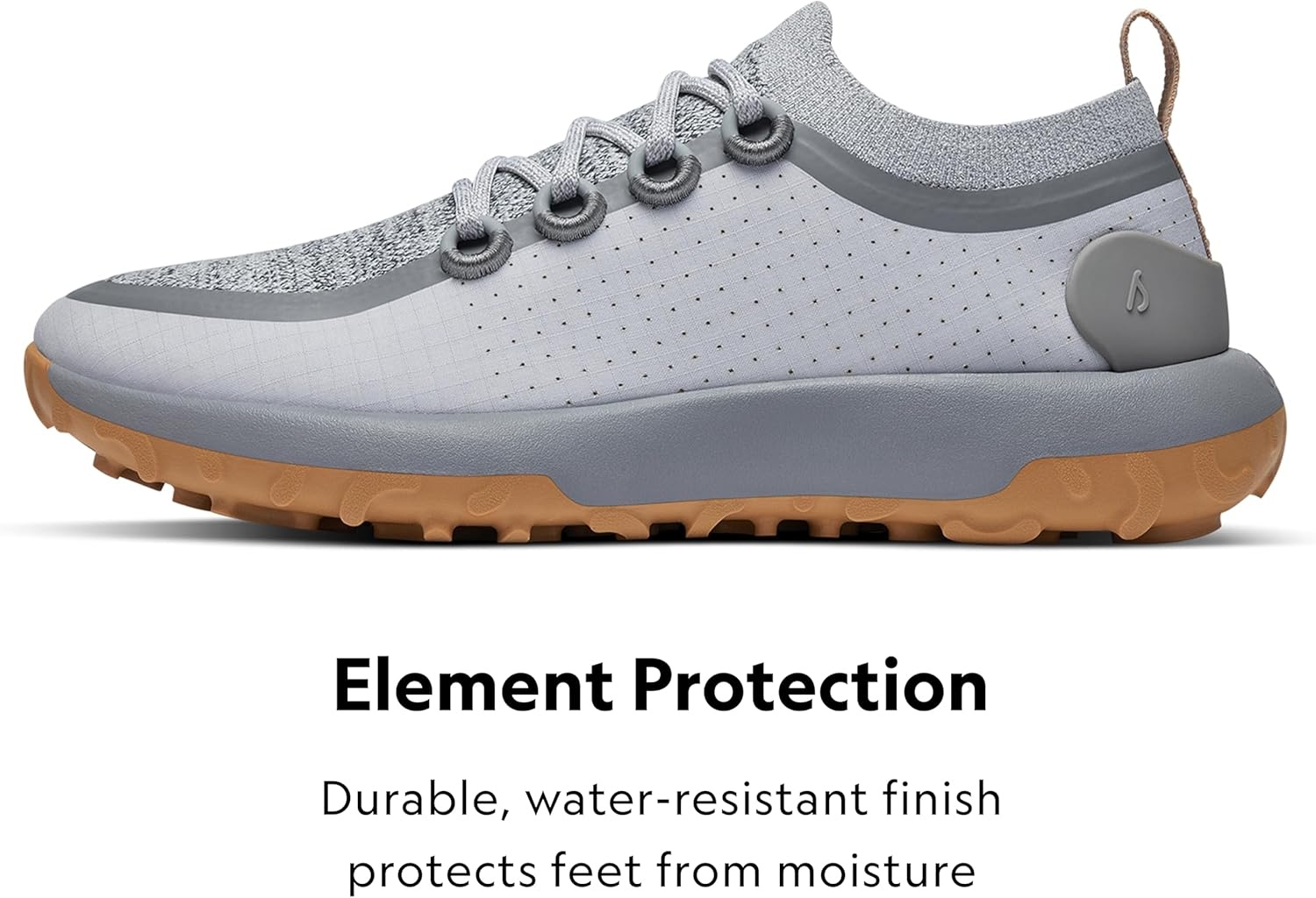 image:imageAllbirds Womens Trail Runner Breathable All Traction Hiking ShoesMedium Grey Rugged Khaki Sole