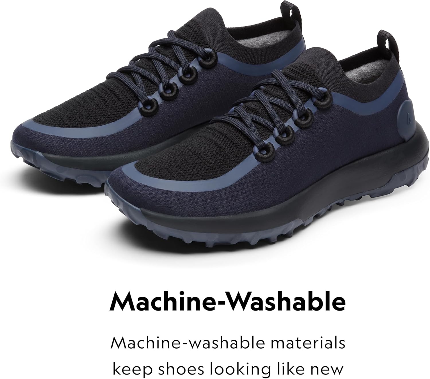 image:imageAllbirds Womens Trail Runner Breathable All Traction Hiking ShoesTrue Navy Hazy Indigo Natural Black Sole
