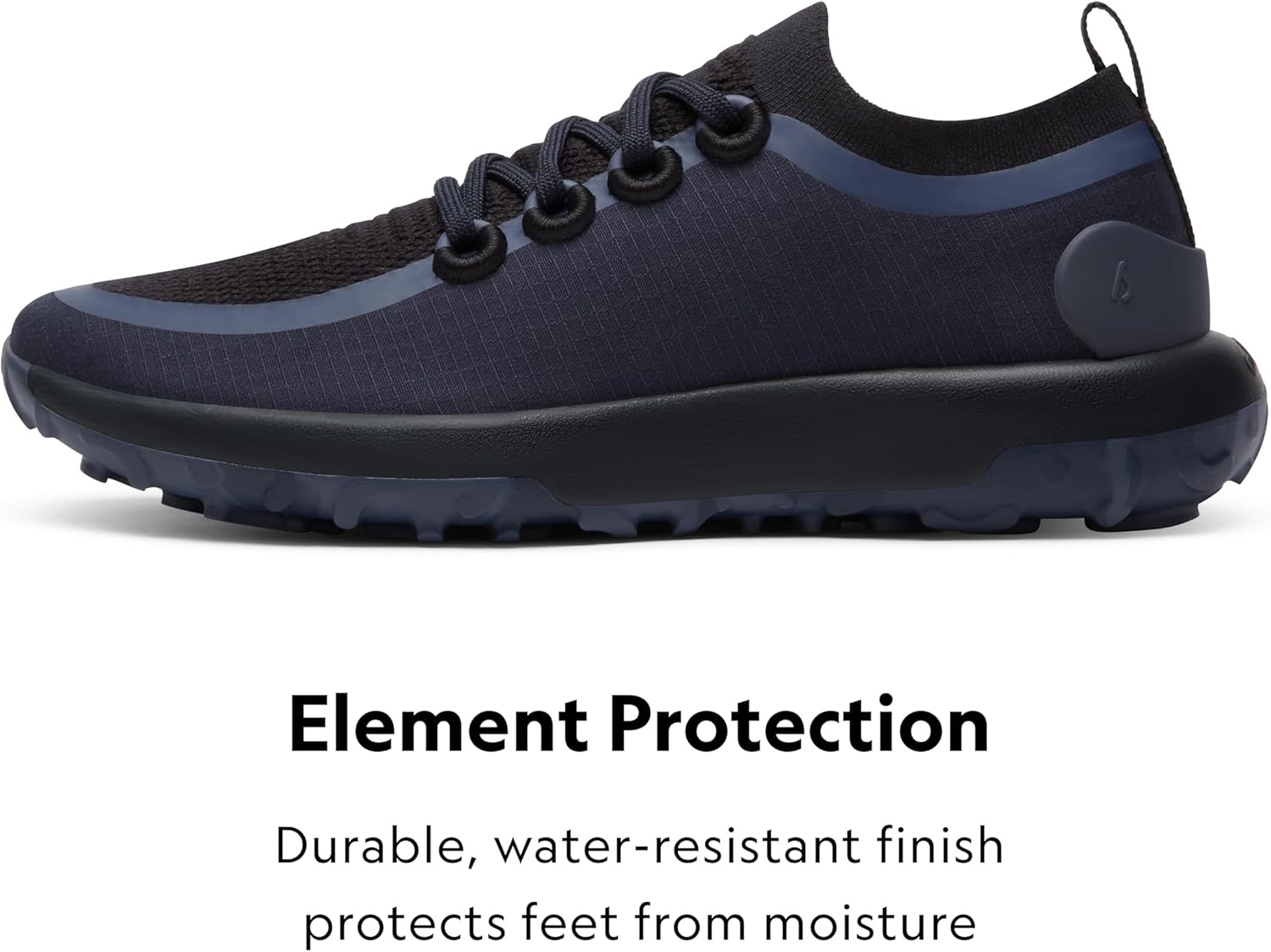 image:imageAllbirds Womens Trail Runner Breathable All Traction Hiking ShoesTrue Navy Hazy Indigo Natural Black Sole
