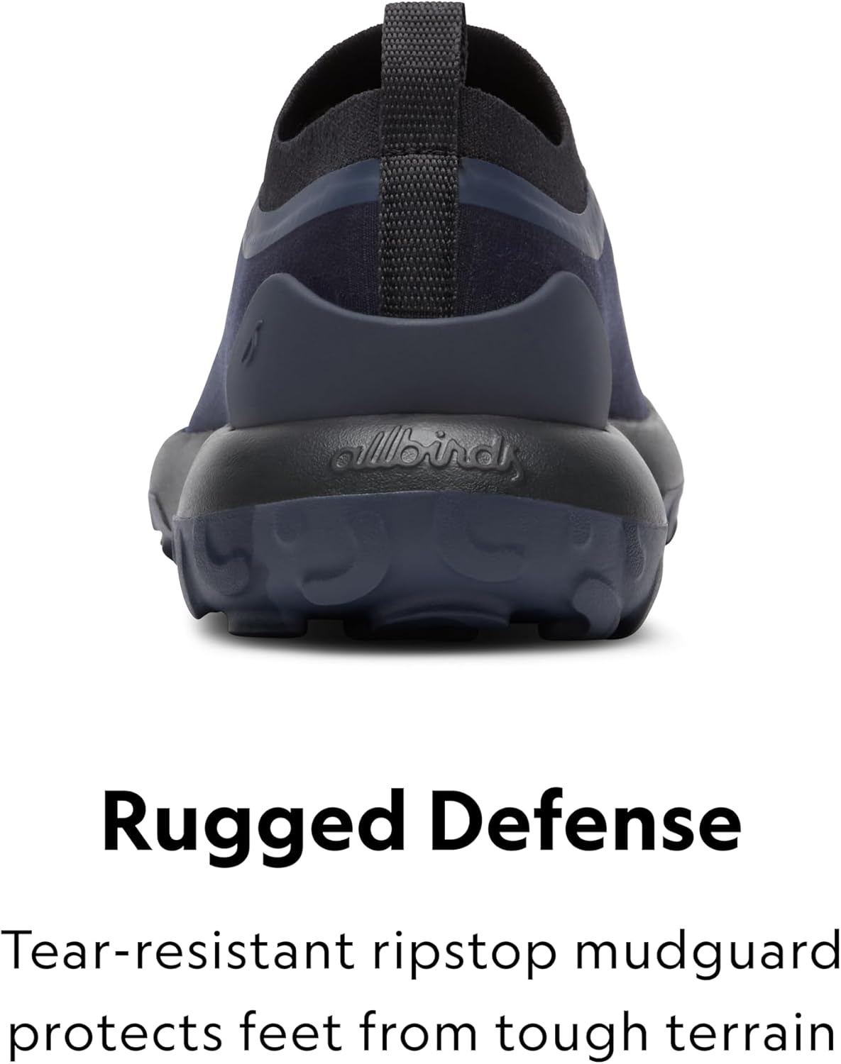 image:imageAllbirds Womens Trail Runner Breathable All Traction Hiking ShoesTrue Navy Hazy Indigo Natural Black Sole