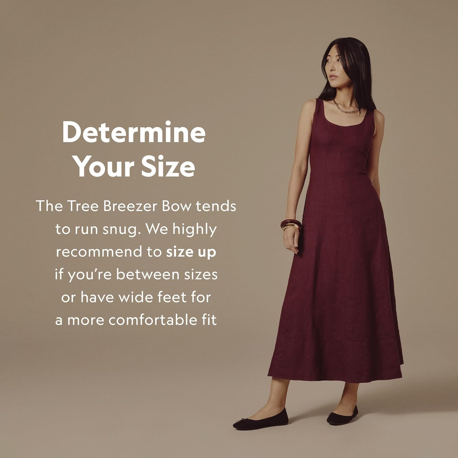 image:imageAllbirds Womens Tree Breezer Knit Ballet Flats SlipOn Everyday Round Toe Shoes Machine Washable Made with Natural MaterialsBark Brown Bow