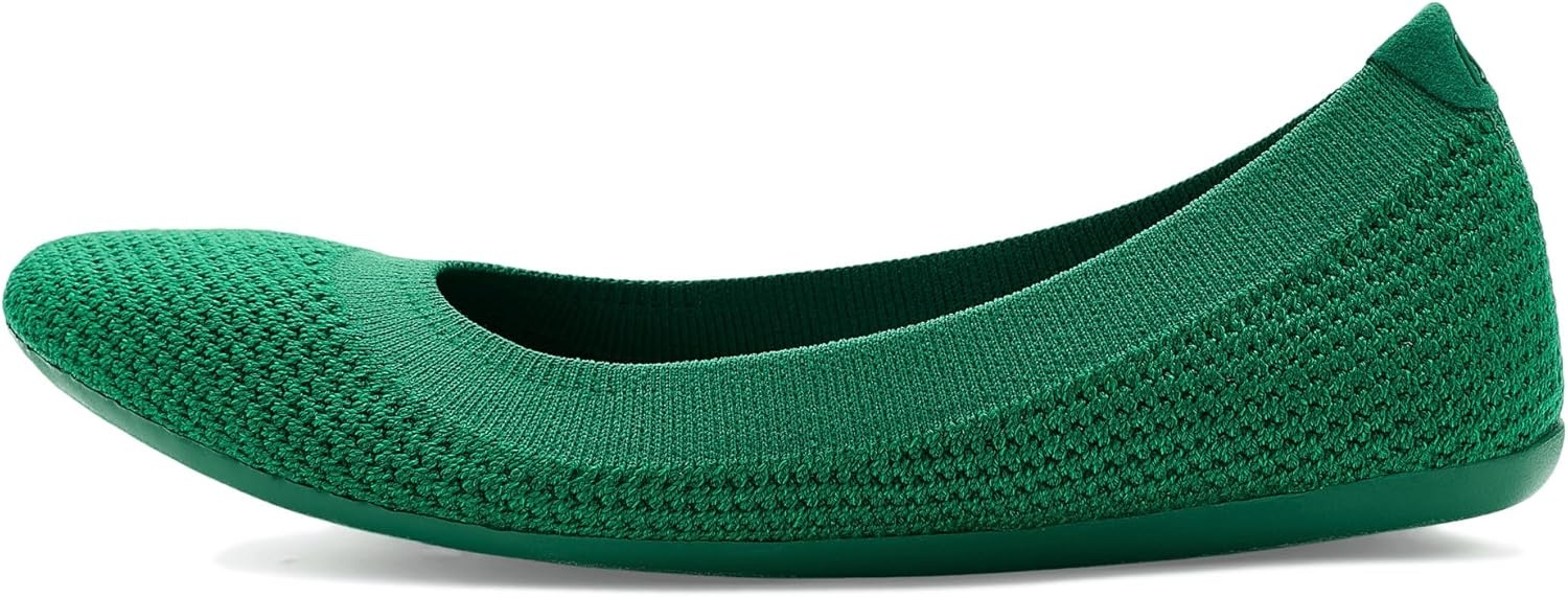 image:imageAllbirds Womens Tree Breezer Knit Ballet Flats SlipOn Everyday Round Toe Shoes Machine Washable Made with Natural MaterialsVerdant Green Verdant Green Sole