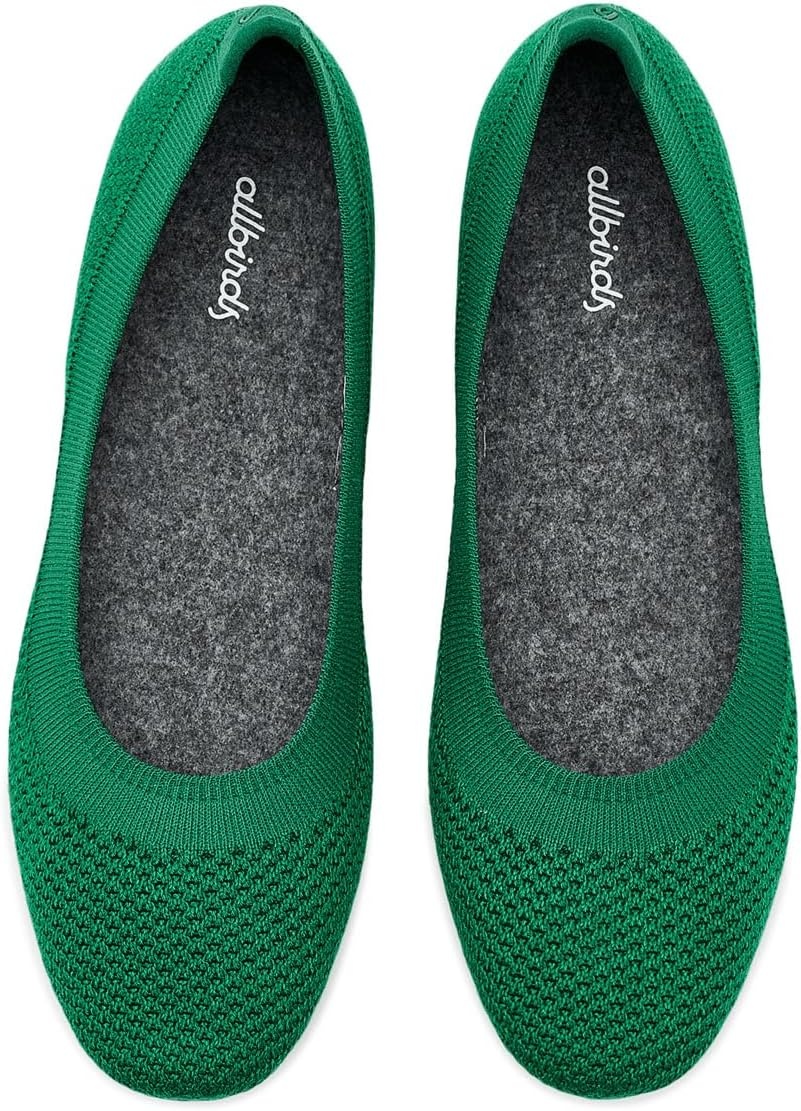 image:imageAllbirds Womens Tree Breezer Knit Ballet Flats SlipOn Everyday Round Toe Shoes Machine Washable Made with Natural MaterialsVerdant Green Verdant Green Sole