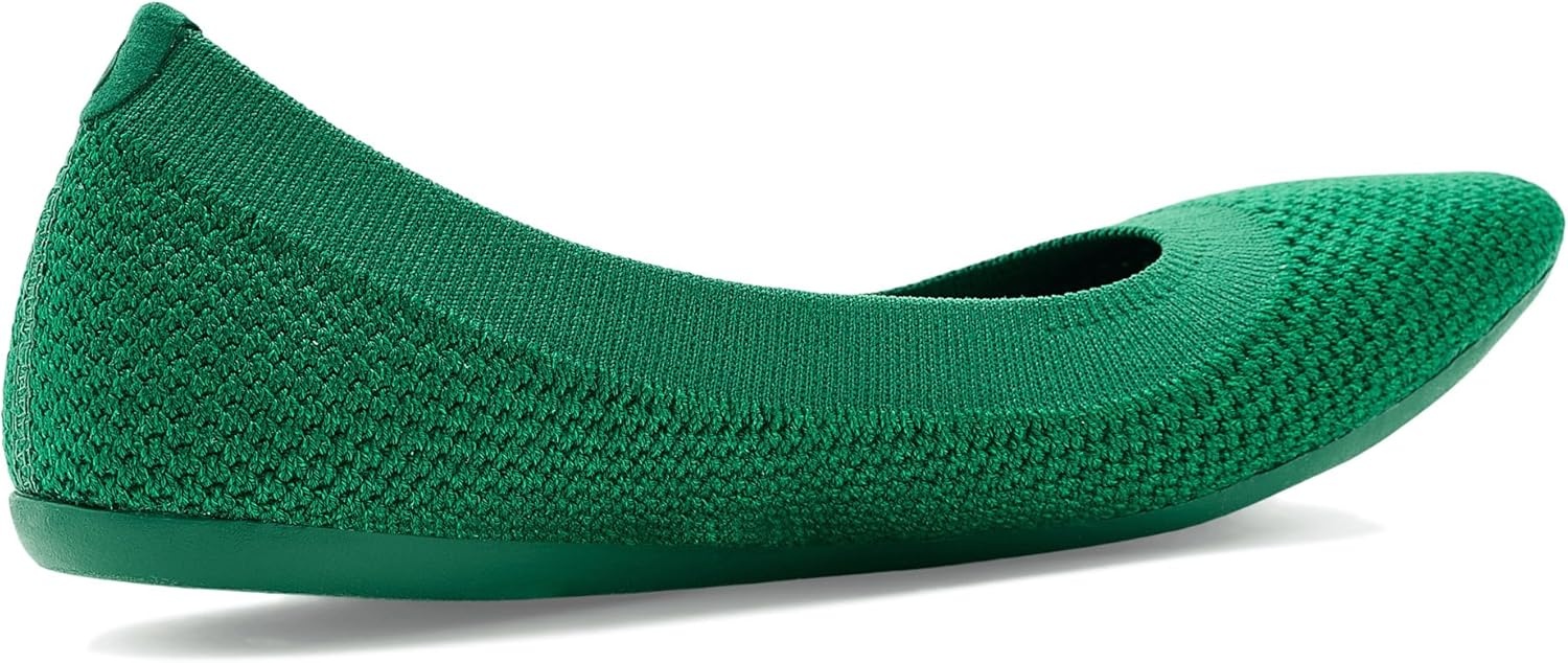 image:imageAllbirds Womens Tree Breezer Knit Ballet Flats SlipOn Everyday Round Toe Shoes Machine Washable Made with Natural MaterialsVerdant Green Verdant Green Sole