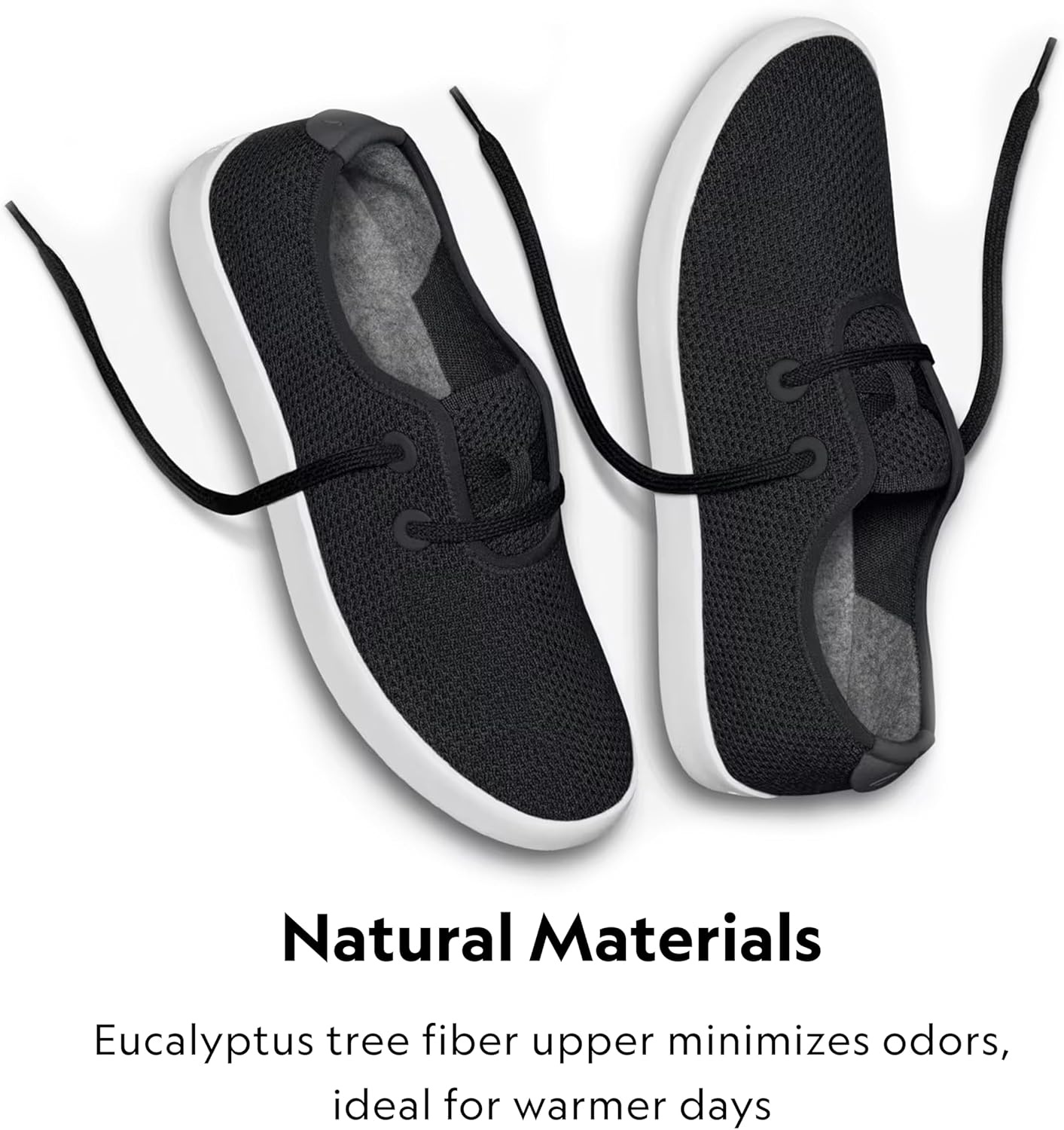 image:imageAllbirds Womens Tree Skipper Casual SneakersJet Black White Sole