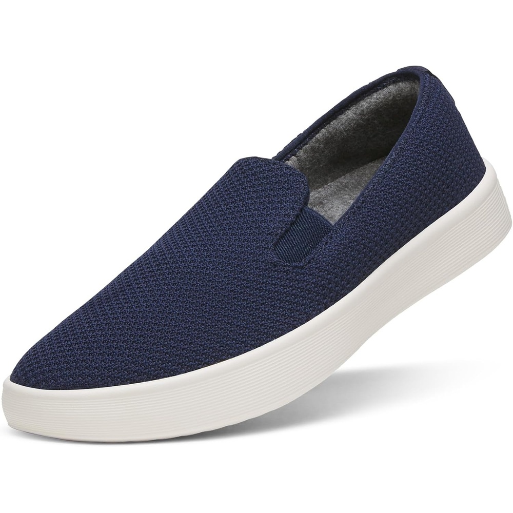 image:imageAllbirds Mens Cruiser Slip On Shoe Breathable Comfortable Sneaker for Everyday WearDeep Navy Natural White Sole