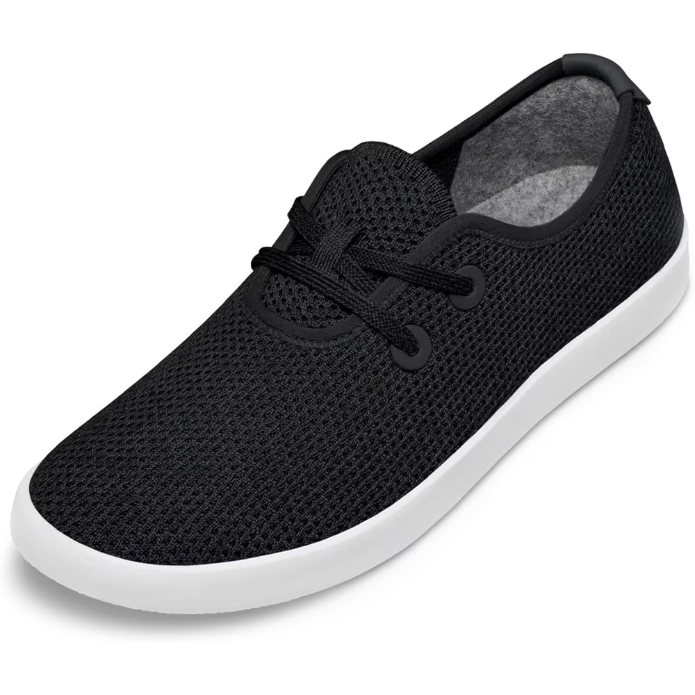 image:imageAllbirds Mens Tree Skipper Casual SneakersJet Black White Sole