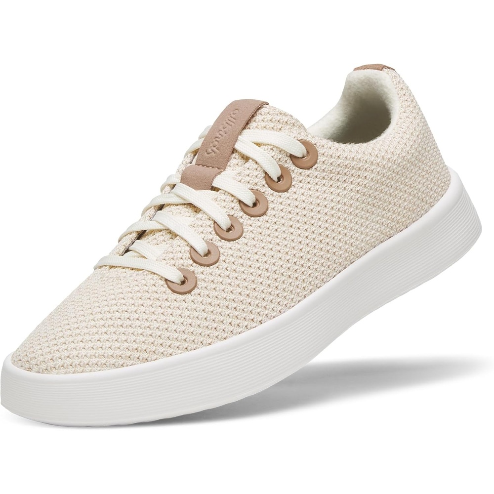 image:imageAllbirds Womens Cruiser Lightweight Walking Court Sneaker ShoesNatural White  Taupe Blush Blizzard Sole