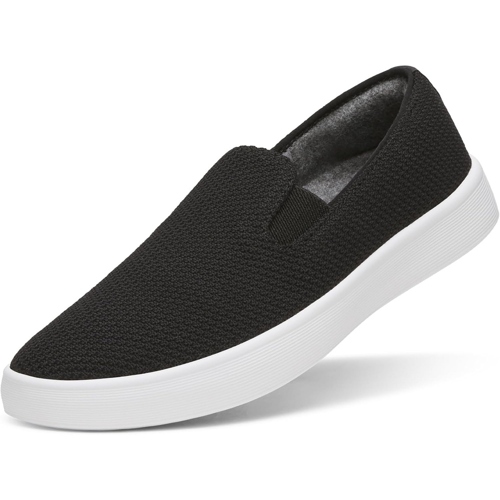 image:imageAllbirds Womens Cruiser Slip On Shoe Breathable Comfortable Sneaker for Everyday WearNatural Black Blizzard Sole
