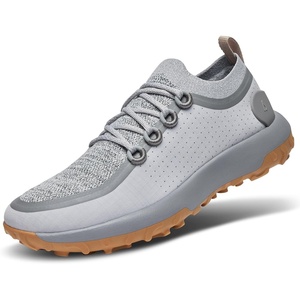 Allbirds Men’s Trail Runner, Breathable All Traction Hiking Shoes(Medium Grey (Rugged Khaki Sole))