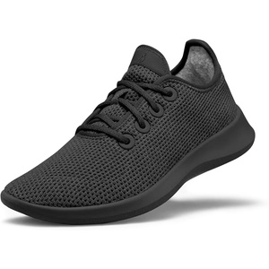Allbirds Men’s Tree Runner, Everyday Sneakers, Machine Washable Shoe Made with Natural Materials(Jet Black (Black Sole))