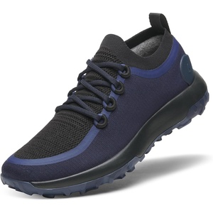Allbirds Women’s Trail Runner, Breathable All Traction Hiking Shoes(True Navy  Hazy Indigo (Natural Black Sole))