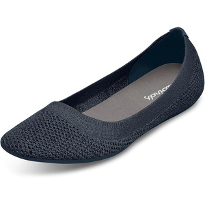 Allbirds Women’s Tree Breezer, Knit Ballet Flats, Slip-On Everyday Round Toe Shoes, Machine Washable Made with Natural Materials(Navy Night (Dark Navy Sole))